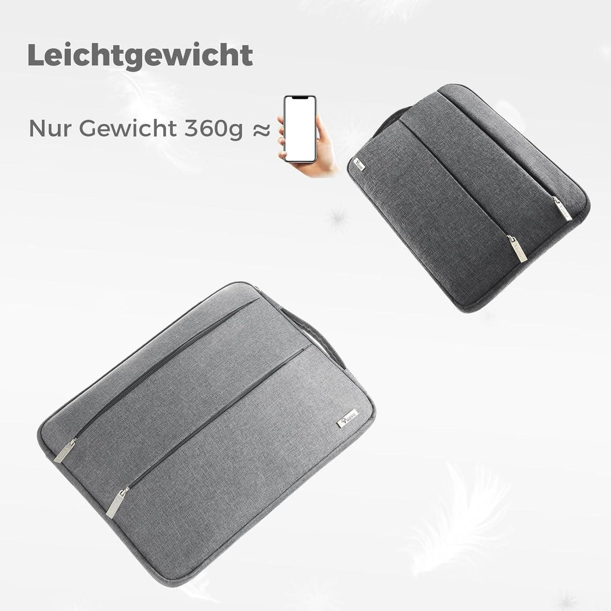 Voova 15,6 Zoll Laptophülle MacBook Air Pro Tasche 15,6 16