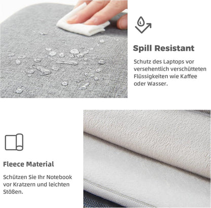 Voova 15-15.6 Zoll Laptophülle MacBook Air Pro Tasche Grau
