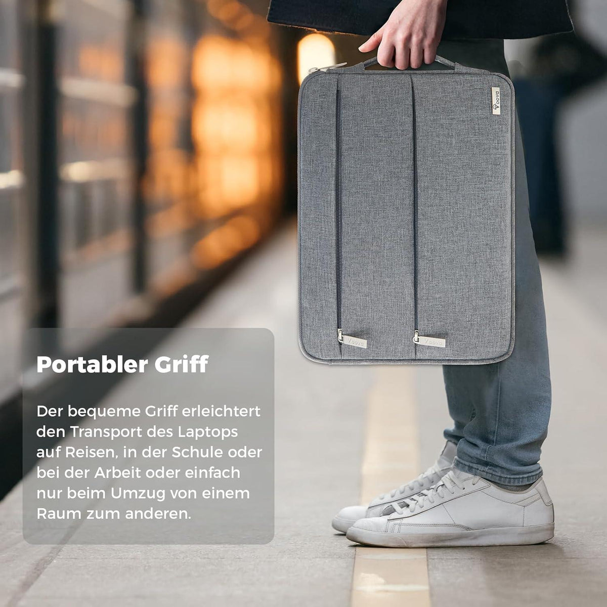 15-15.6 Zoll Laptophülle Grau MacBook Air Pro M1 M2 Laptoptasche
