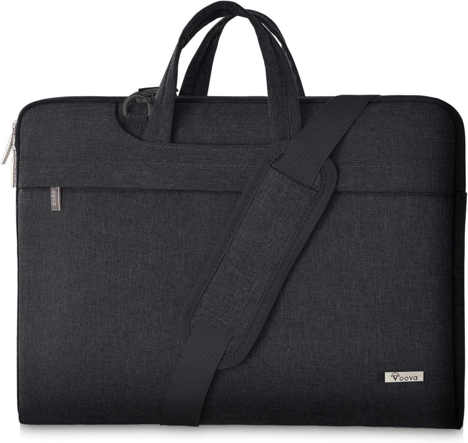 Laptoptasche 15-16 Zoll Schwarz Leichte Notebooktasche mit Griff