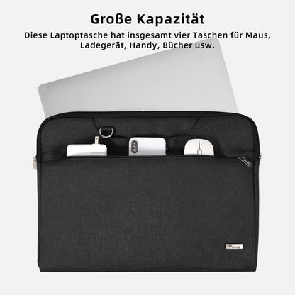 Laptoptasche 15-16 Zoll Schwarz Leichte Notebooktasche mit Griff