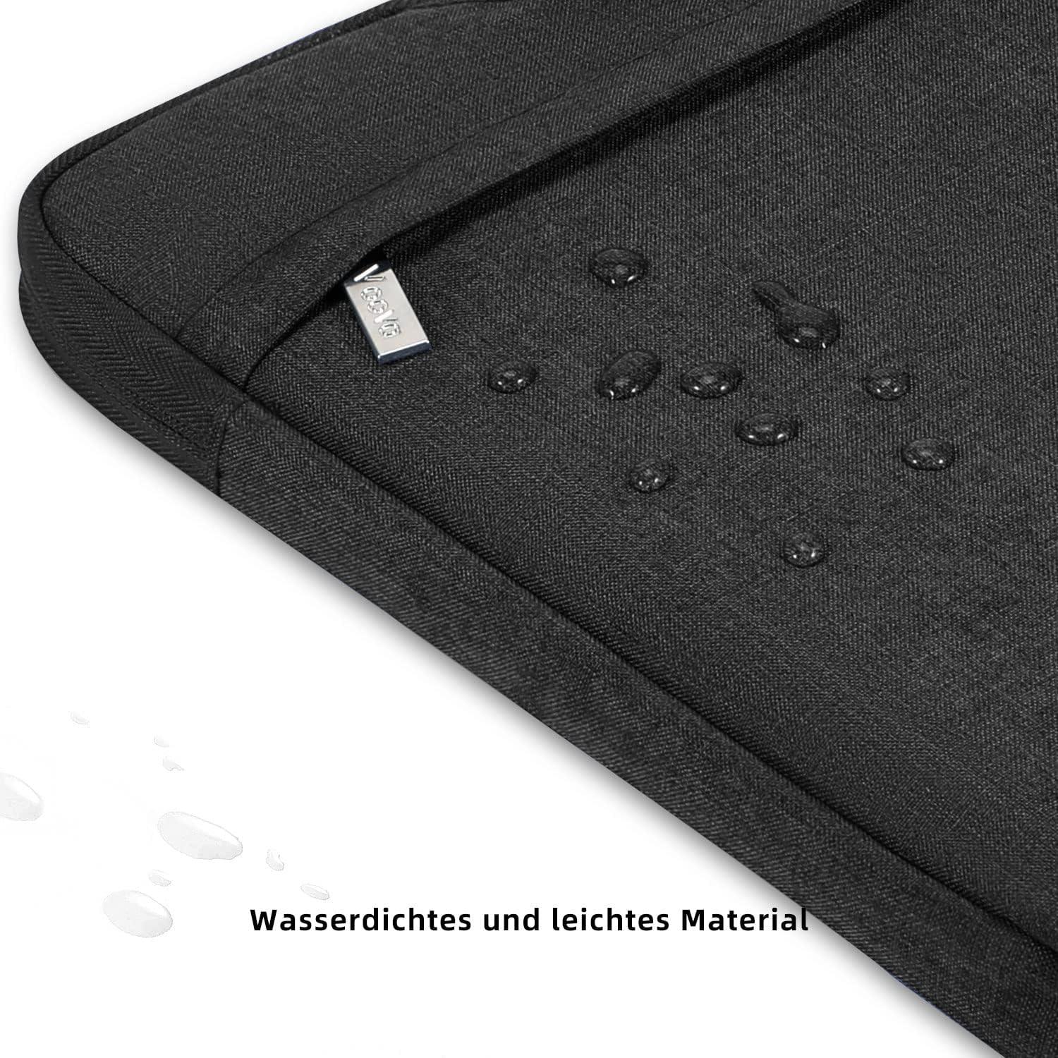 Voova Laptoptasche 15-16 Zoll Schwarz Oxford-Stoff Notebook Schultertasche