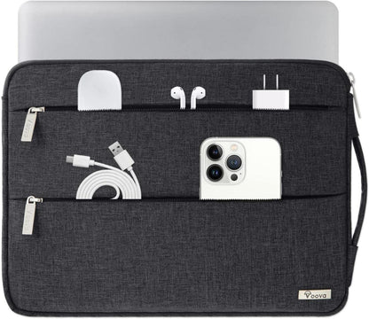 Voova Laptoptasche 14 Zoll MacBook Air Pro Hülle Schwarz