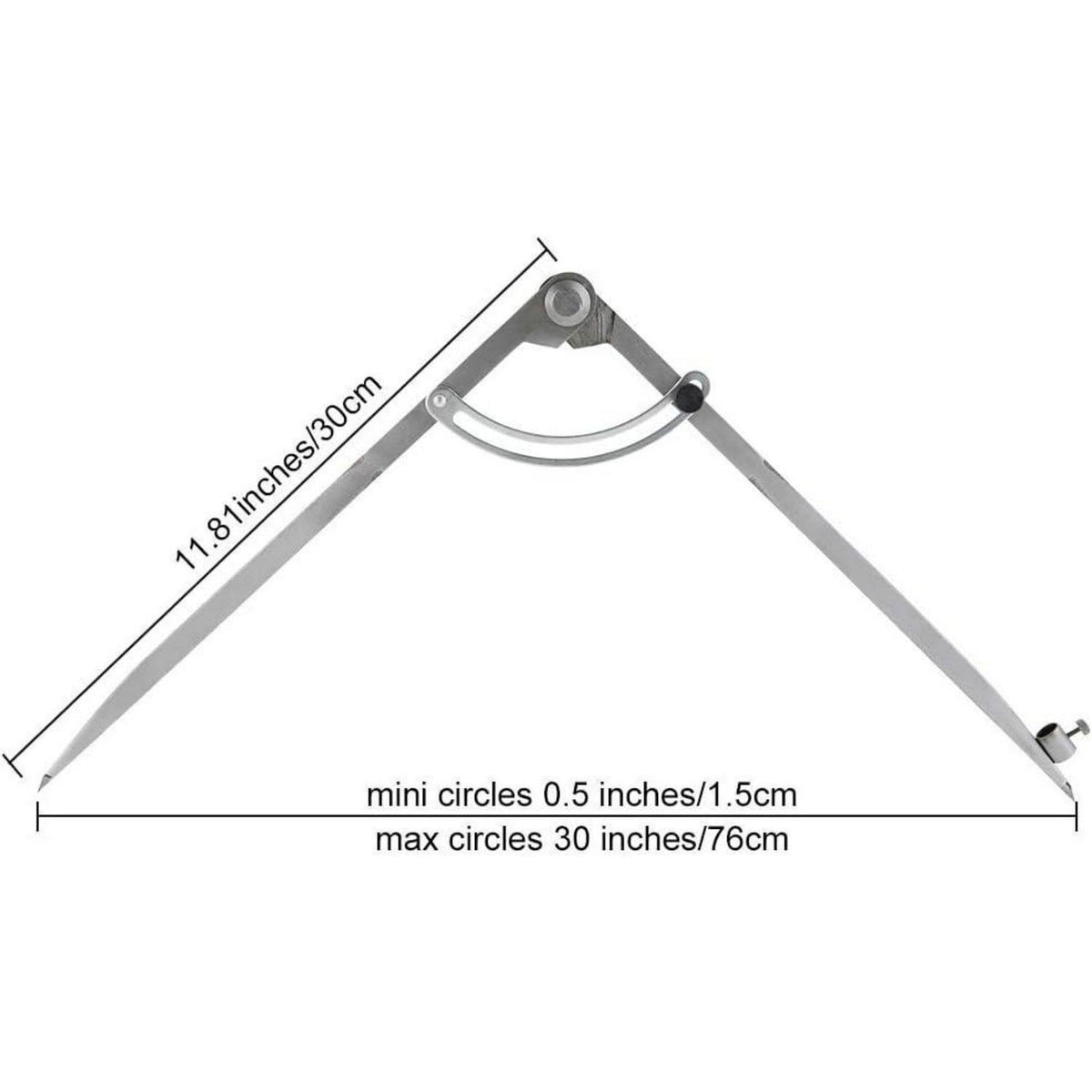 Großer Bleistift Zirkel 300mm aus Kohlenstoffstahl