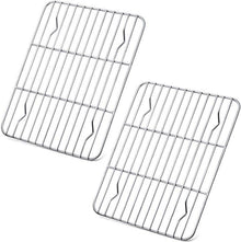 Abkühlgitter Edelstahl 2er-Set zum Braten Backen Grillen 24,5 x 19 x