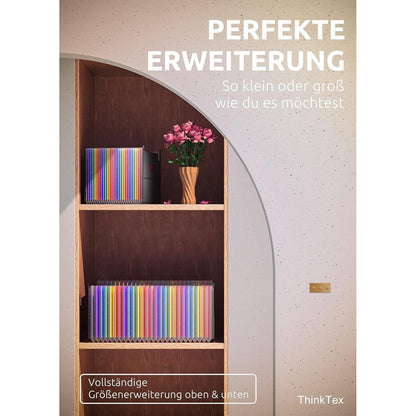 26 Fächer A4 Sortiermappe Organizer mit Netztasche & bunten