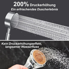 Hochdruck Duschkopf 1,5m Schlauch Edelstahl Handbrause