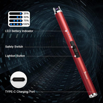 SUPRUS Lichtbogen Feuerzeug Elektronisch USB Aufladbares