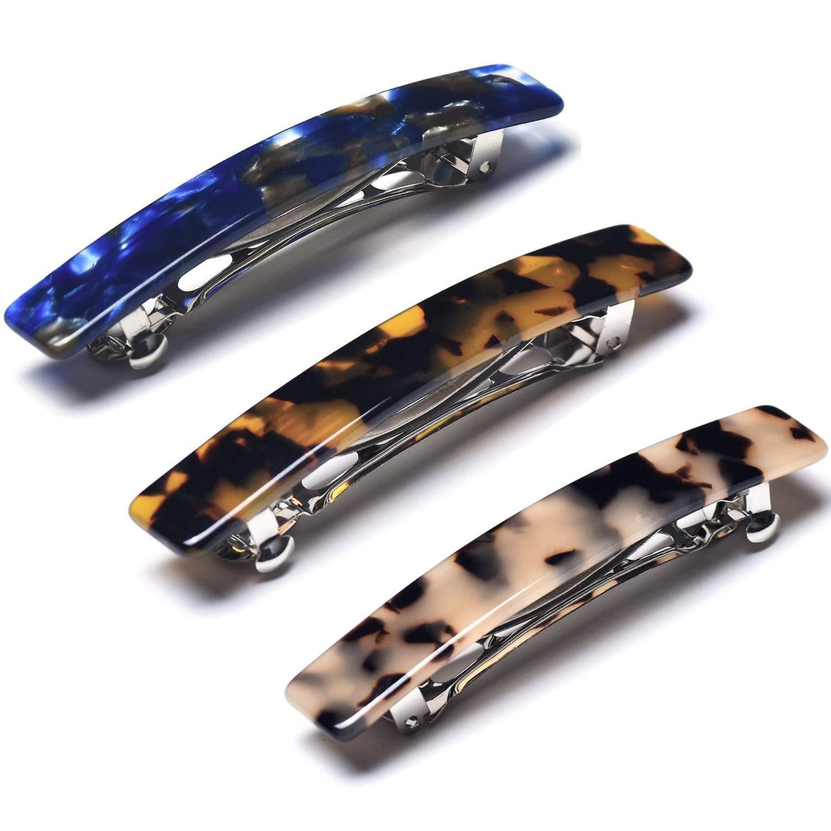 Haarspangen Damen Französische Automatische Schildpatt Clips