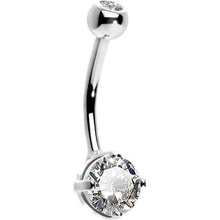 14 Karat Gold Bauchnabelpiercing mit Zirkonia oder Opal Herz
