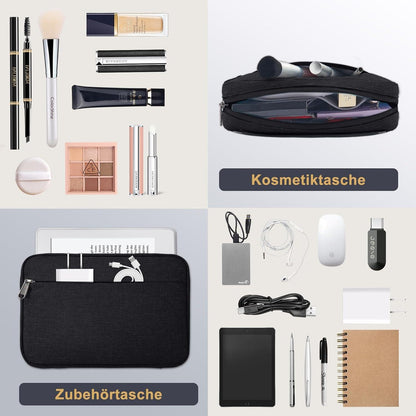 Laptoptasche 14 Zoll MacBook Air M2 Hülle Schwarz Zubehör