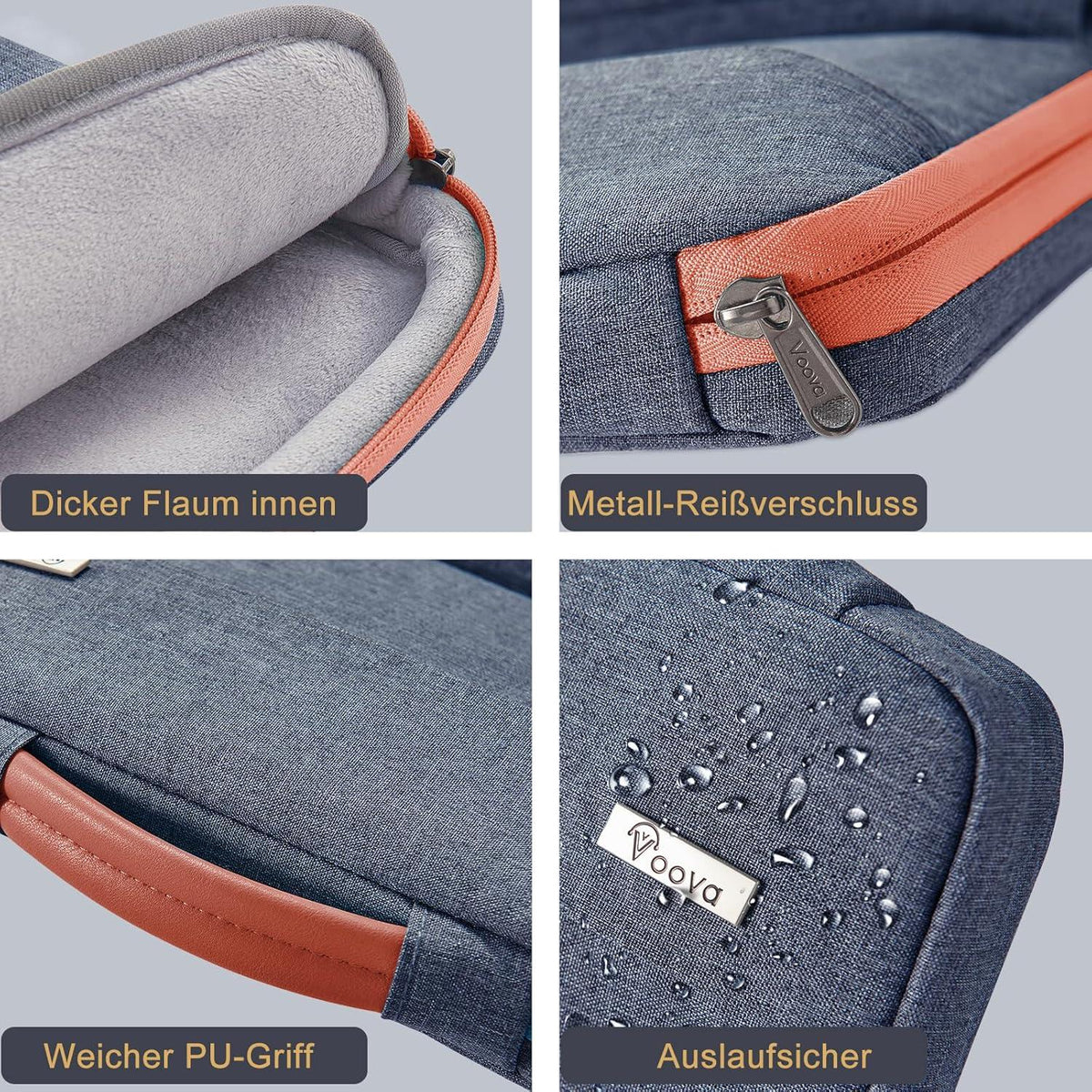 Laptoptasche 13.3-14 Zoll mit Zubehörtasche Dunkelgrau