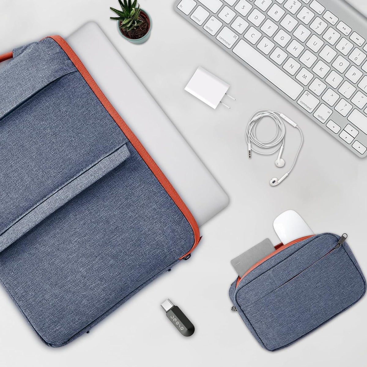 Voova Laptoptasche 13.3-14 Zoll MacBook Air Pro Asus Dell - Dunkelgrau