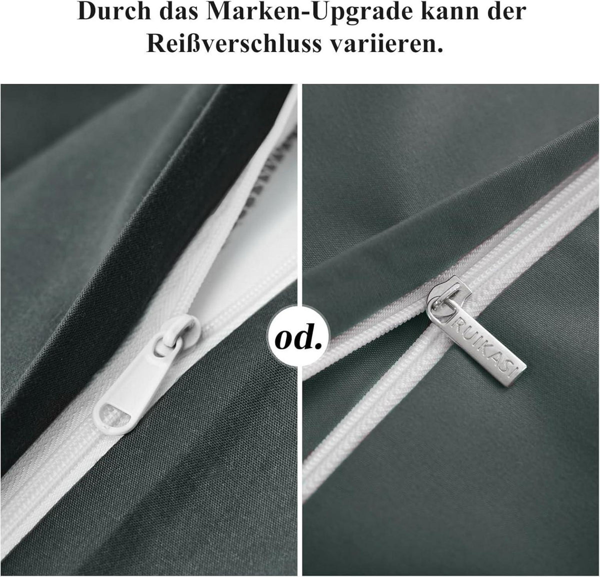 Kissenbezug 80x80 Grau Anthrazit Mikrofaser Doppelpack