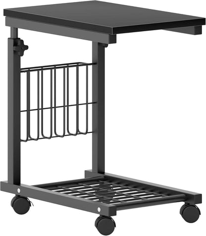 Laptoptisch Beistelltisch höhenverstellbar mit Rollen 48x30cm