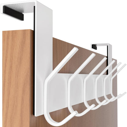 Türgarderobe zum Einhängen mit 6 Haken, Edelstahl
