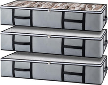 3er Pack Unterbettkommode mit Deckel 90L Grau
