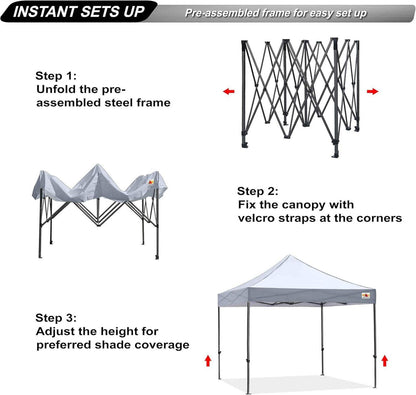 ABCCANOPY Pavillon Flatpavillon Pop-up inkl. Radtasche und