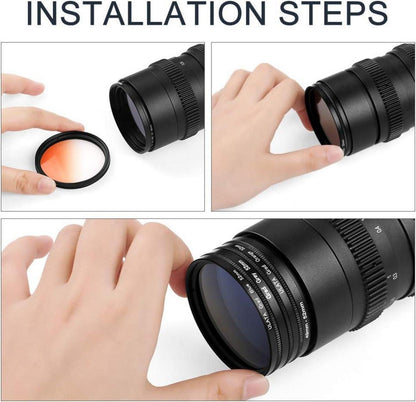 72mm Graduated Color Lens Filter Set für Canon Nikon Sony Pentax DSLR-Kamera