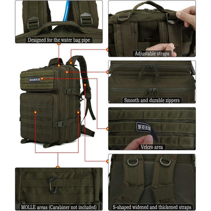 Taktischer Rucksack 40L Militär Survival Armee Molle Olive