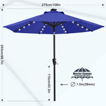 270 cm MasterCanopy Solar-LED Sonnenschirm mit 32