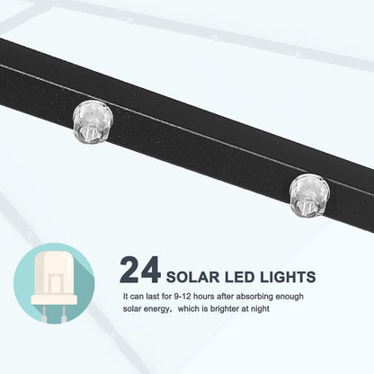 Sonnenschirm mit Solar-LED 230 cm Türkis