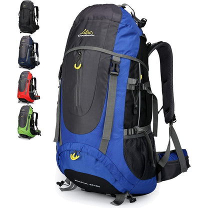 70L Trekkingrucksack Blau XL Damen Herren Wasserdicht