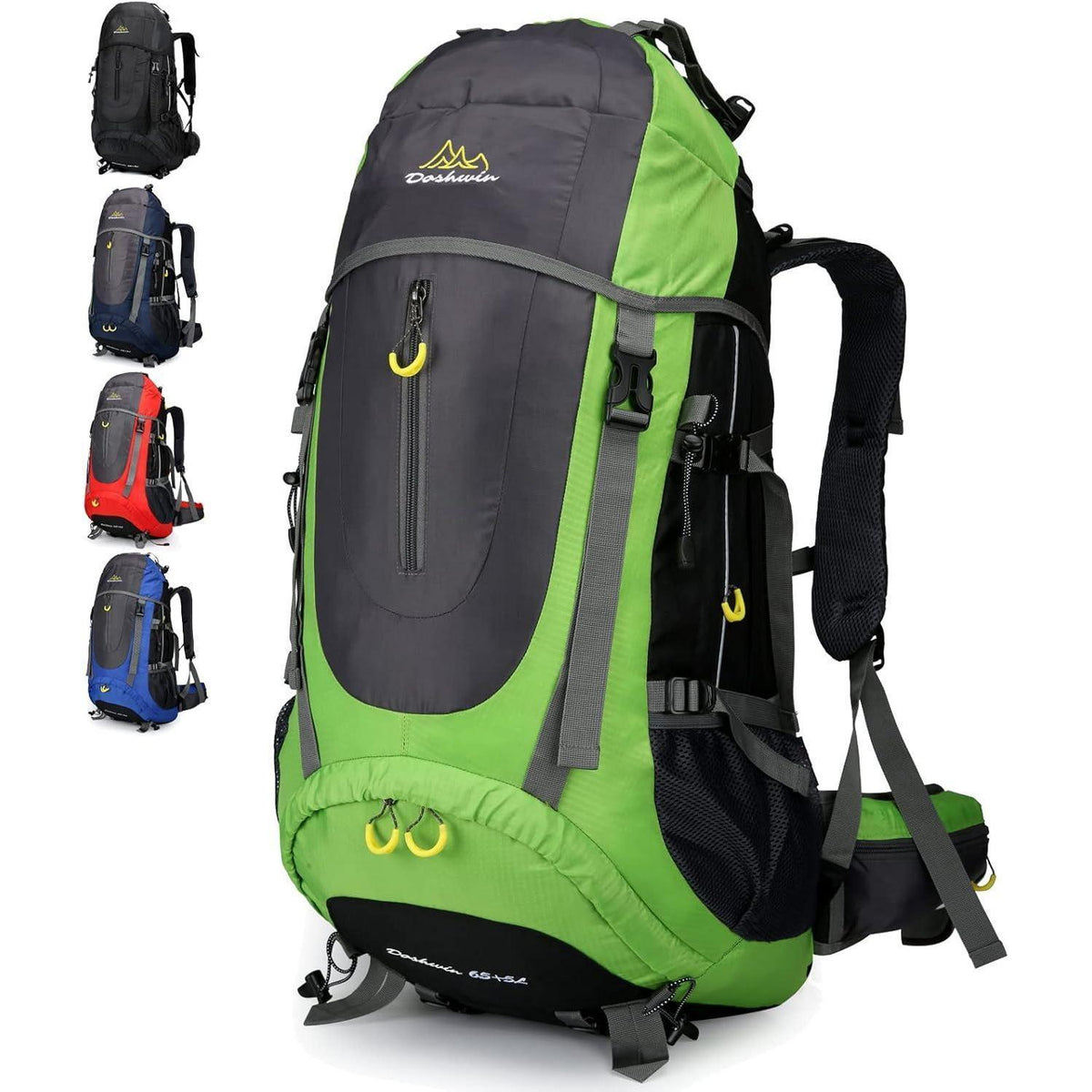 70L Trekkingrucksack Grün XL Damen Herren Wasserdicht