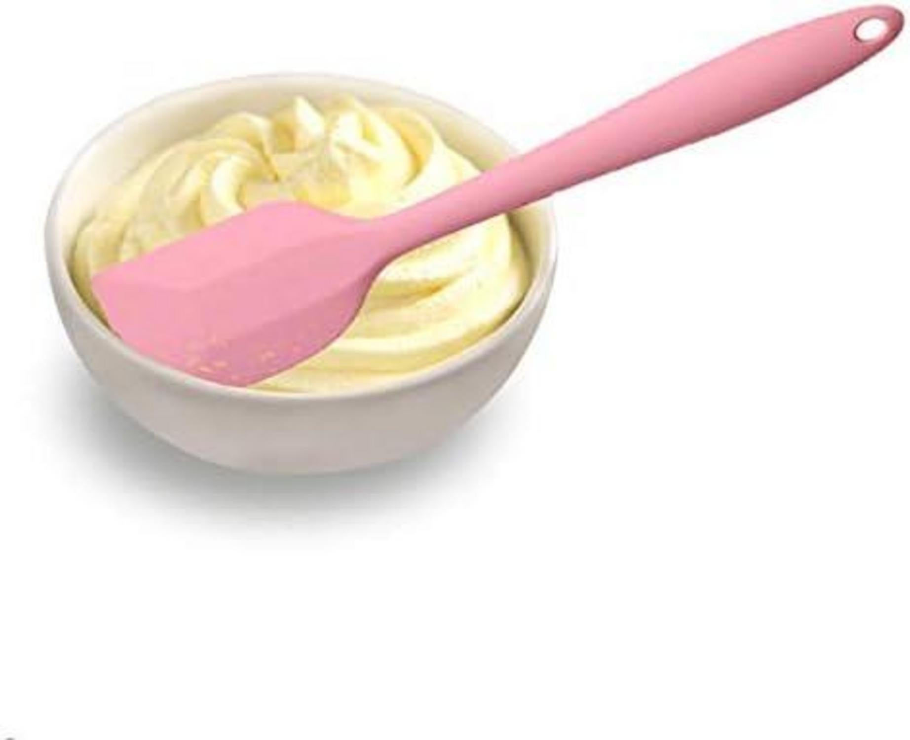 Silikon Spatel Set Rosa 6-teilig mit Edelstahlkern - Hitzebeständig