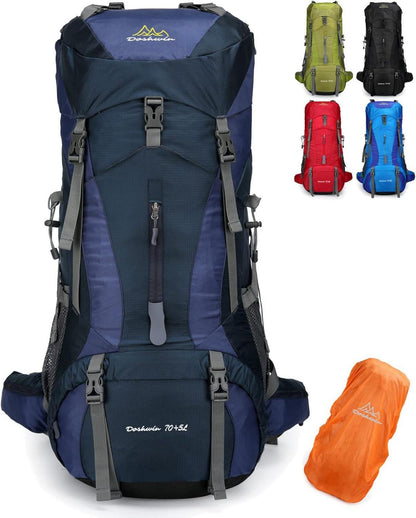 70L Campingrucksack Trekking Wanderrucksack mit Regenschutz