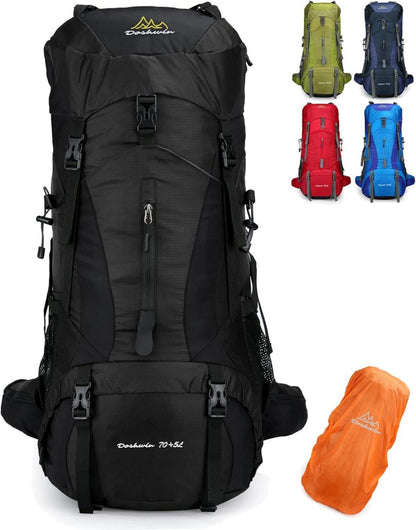 Großer 70L Campingrucksack für Trekking und Wandern