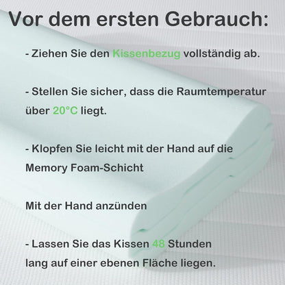 Höhenverstellbares Memory Foam Nackenstützkissen für