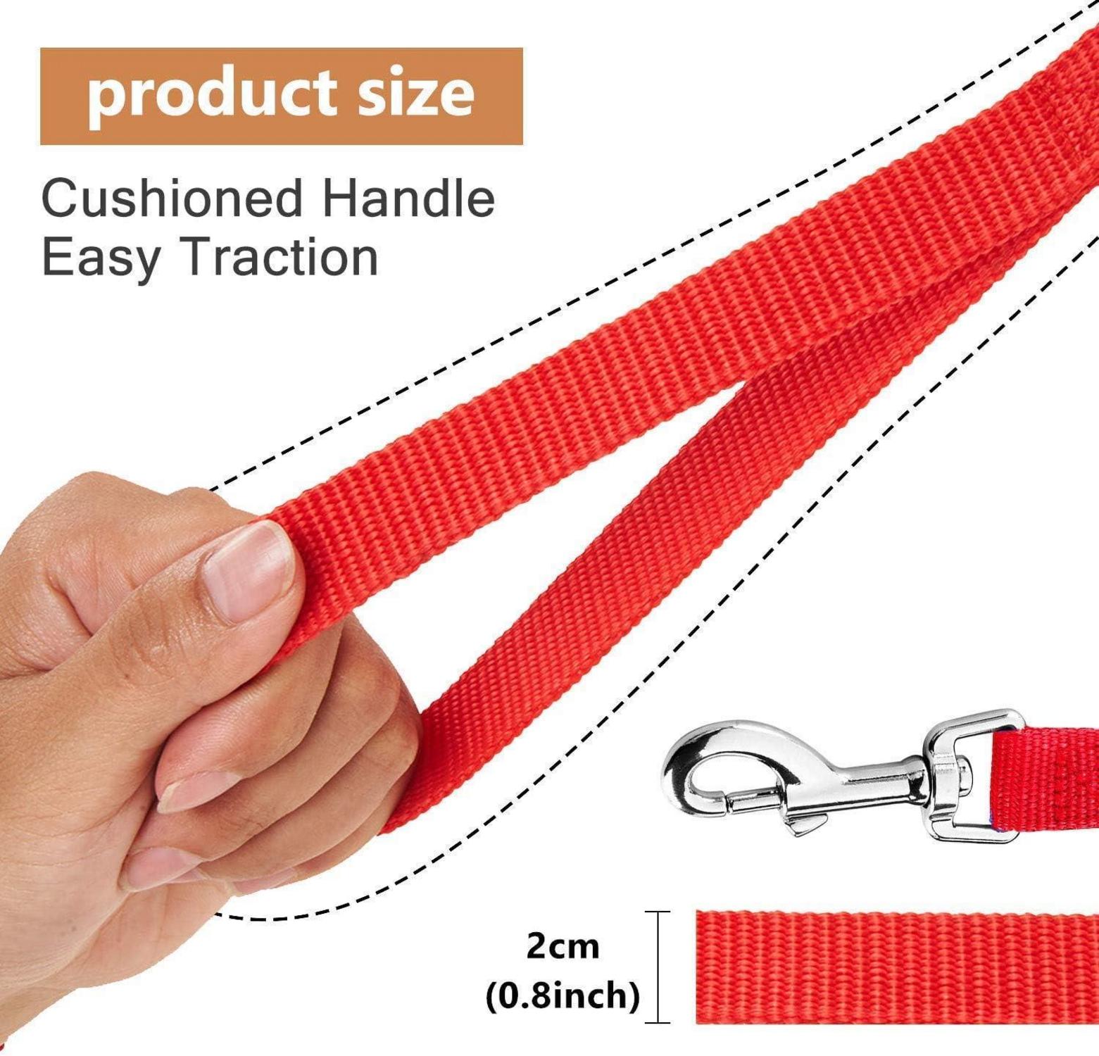 Nylon Schleppleine für Hunde 3m Rot - Robuste Trainingsleine