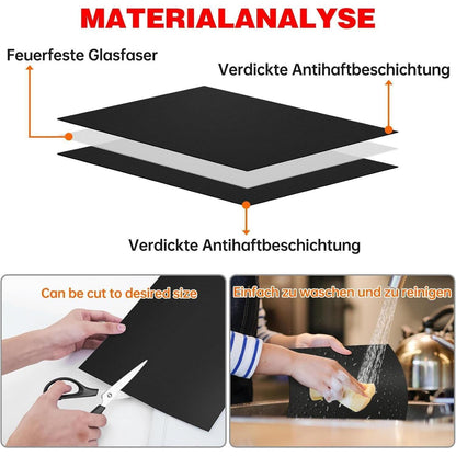 XL Grillmatte für Gasgrill Holzkohle 4er Set 50x40cm Teflon