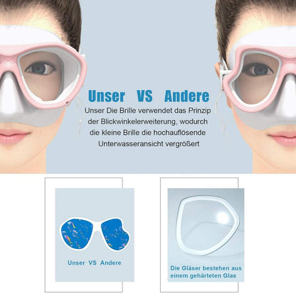 Schnorchelset mit Taucherbrille 3-Kanal Dry Schnorchel Anti-Fog Glass