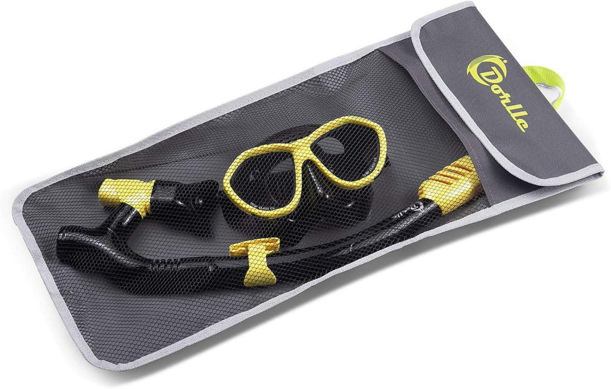 Premium Schnorchelset Tauchmaske Erwachsene Anti-Fog 3-Kanal, Gehärtetes Glas