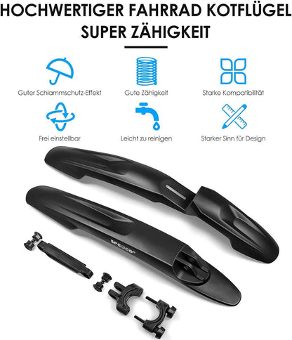 Fahrrad Schutzblech Set Universal 24-29 Zoll Schnellmontage