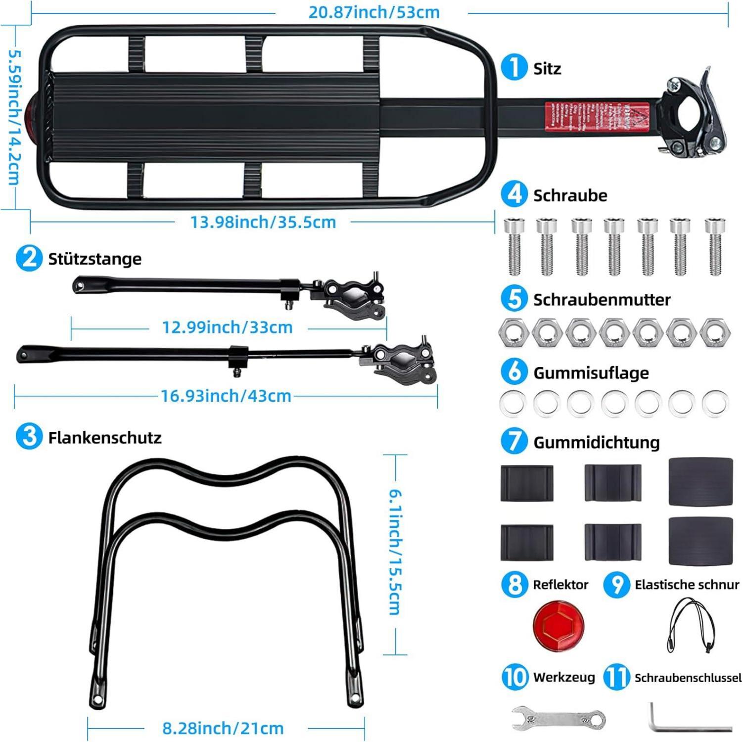Fahrrad Gepäcktrager Set 24 29 Zoll Universal Aluminiumlegierung