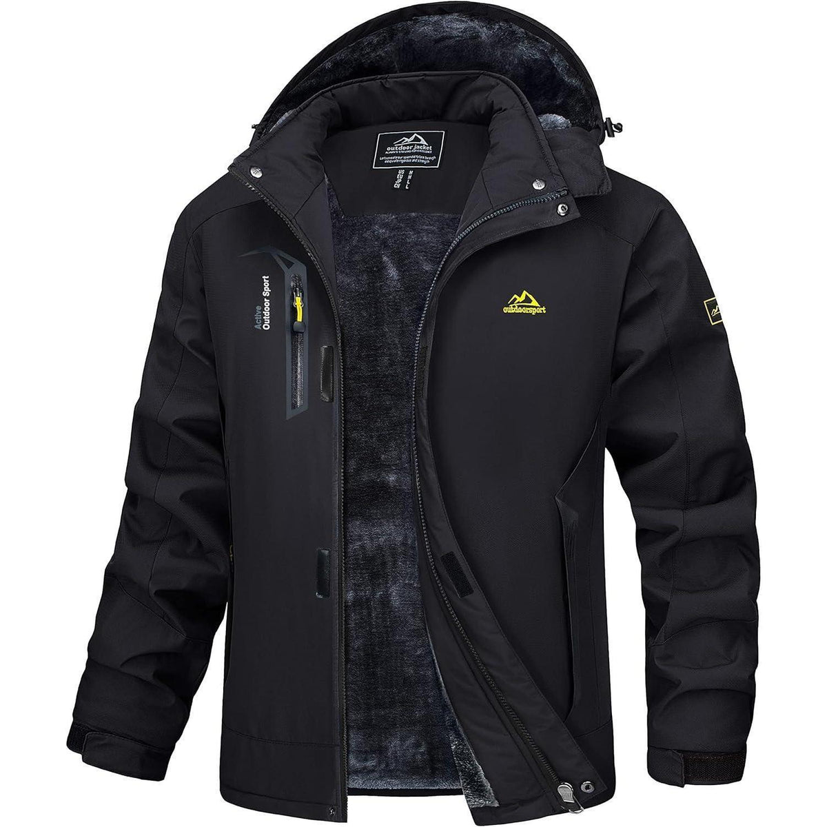Winterjacke Herren Warm Gefüttert Wasserdicht Skijacke XL