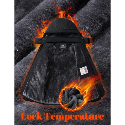 Winterjacke Herren Warm Gefüttert Wasserdicht Skijacke XL