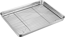 TEAMFAR Edelstahl Backblech mit Abkühlgitter, Ofenform und