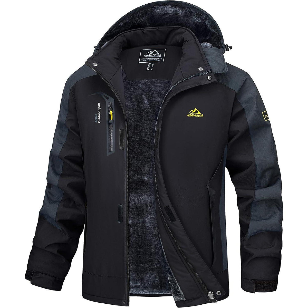 Herren Winterjacke Warm Gefüttert Wasserdicht Skijacke XXL