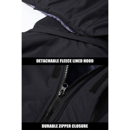 Herren Winterjacke Warm Gefüttert Wasserdicht Skijacke 3XL
