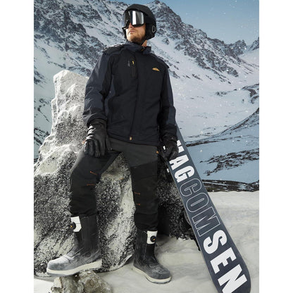 Winterjacke Herren Warm Gefüttert Wasserdicht Skijacke XL