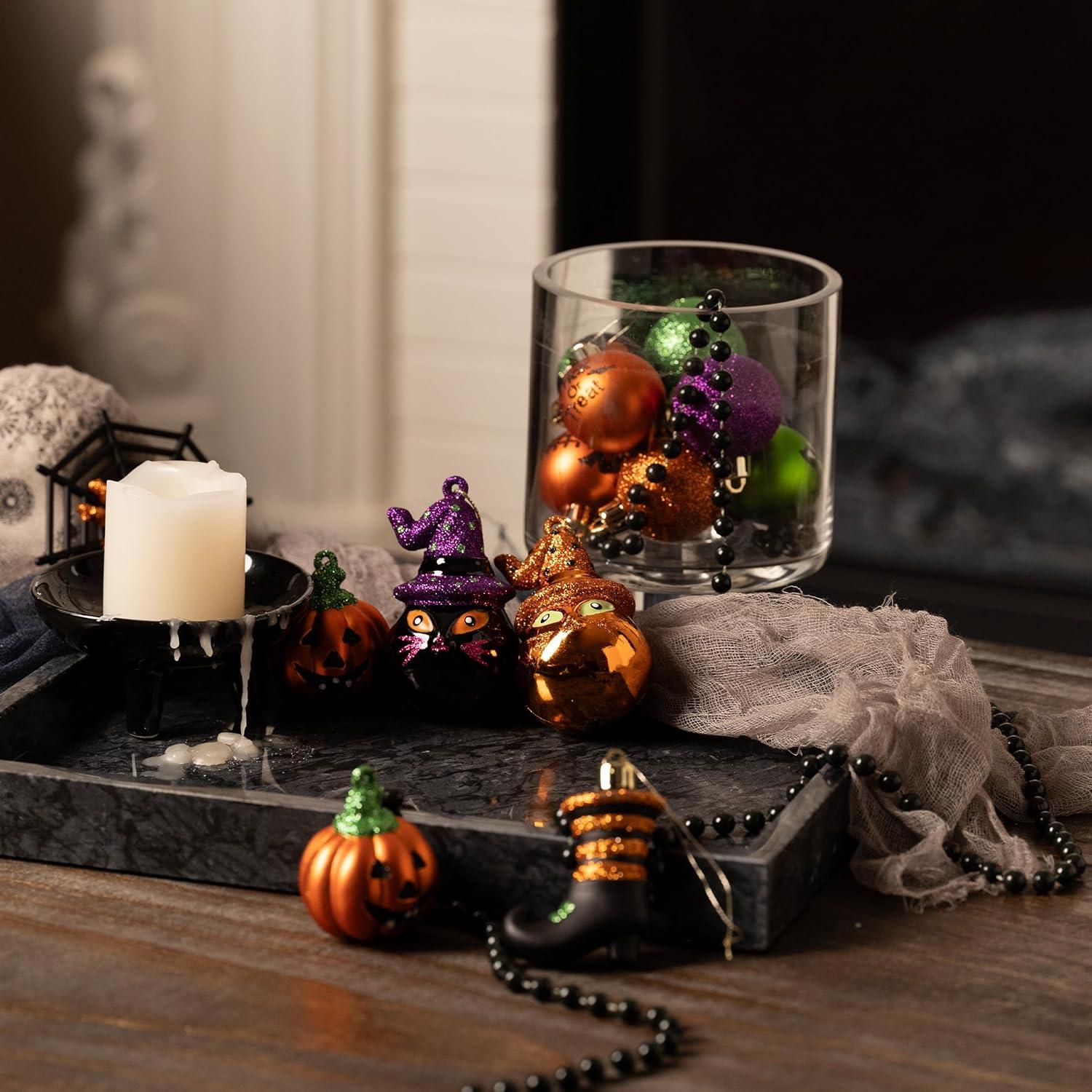 24 Halloween Kugeln Ornamente Freche Deko Baumkugeln