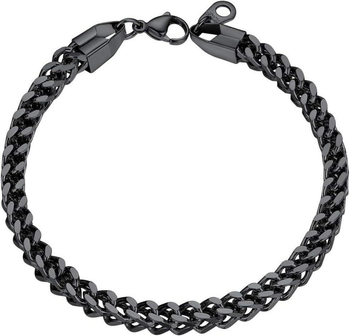 U7 Franco Link Panzerkette Edelstahl Gliederarmband 4,5mm 21cm