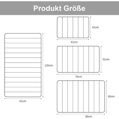 Memory Foam Badteppich 41 x 61 cm Weinrot – Rutschfest & Saugfähig