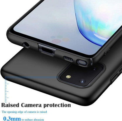 ORNARTO Samsung Note 10 Lite Hülle 6,7 Zoll Schwarz - Ultra Dünn Anti-Scratch Hardcase
