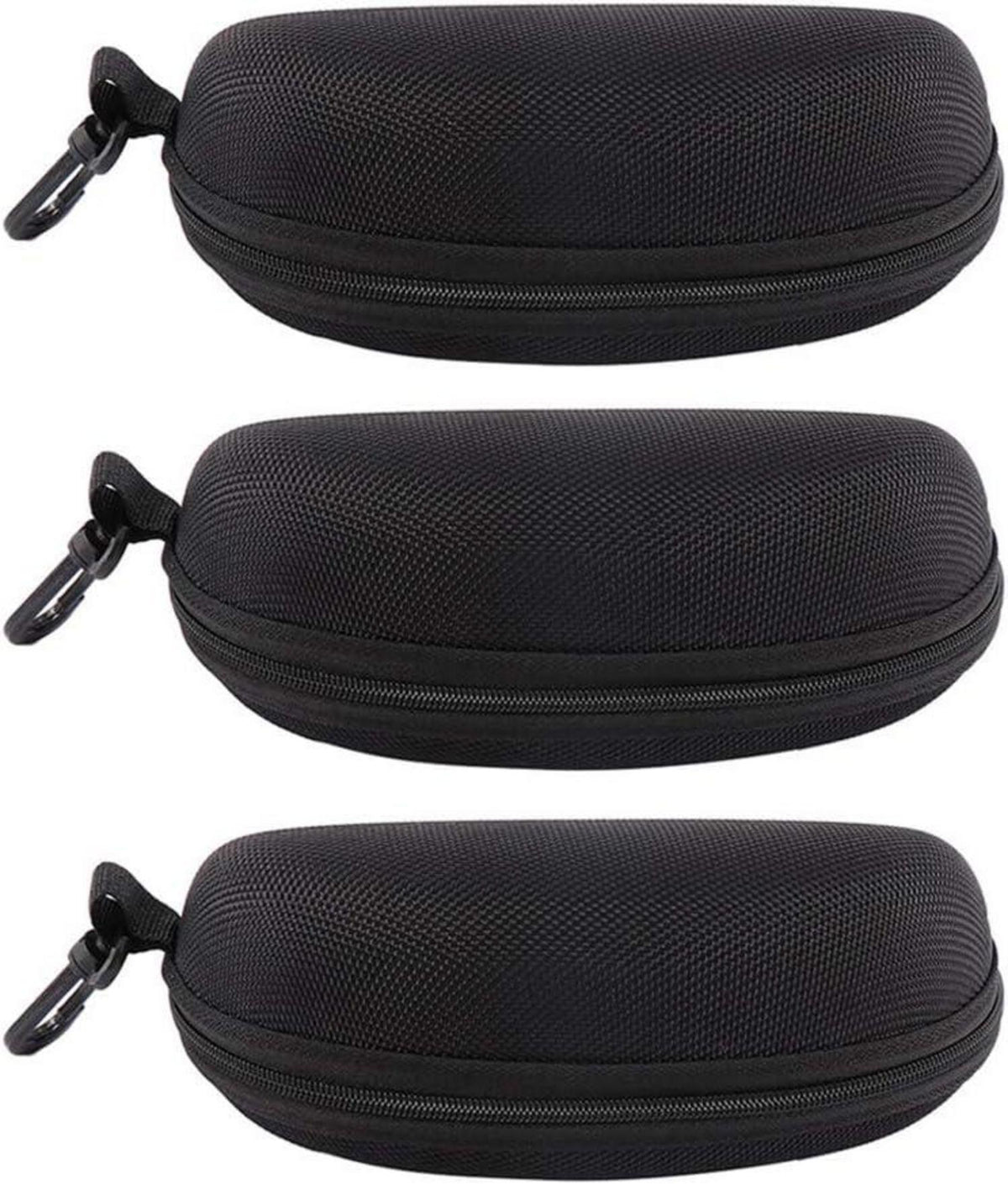 3 Stück Sonnenbrille Brillenetui Hartschale Reißverschluss Gürtelclip