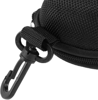 3er Set Schwarze Sonnenbrillenetuis mit Reißverschluss Hartschale & Gürtelclip